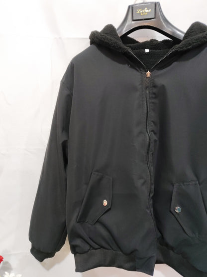 Simple, Loose And Thickened Cotton Coat On Both Sides