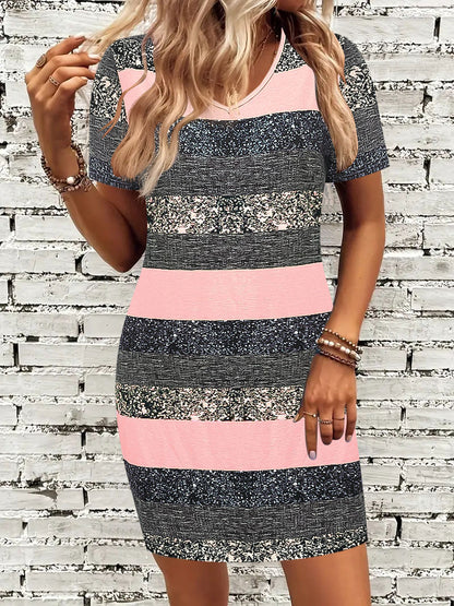 Women's Striped Print Dress