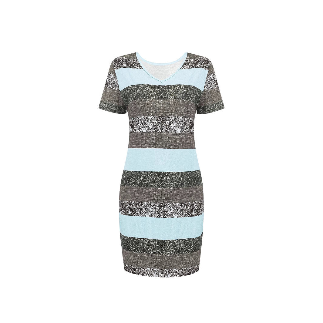 Women's Striped Print Dress