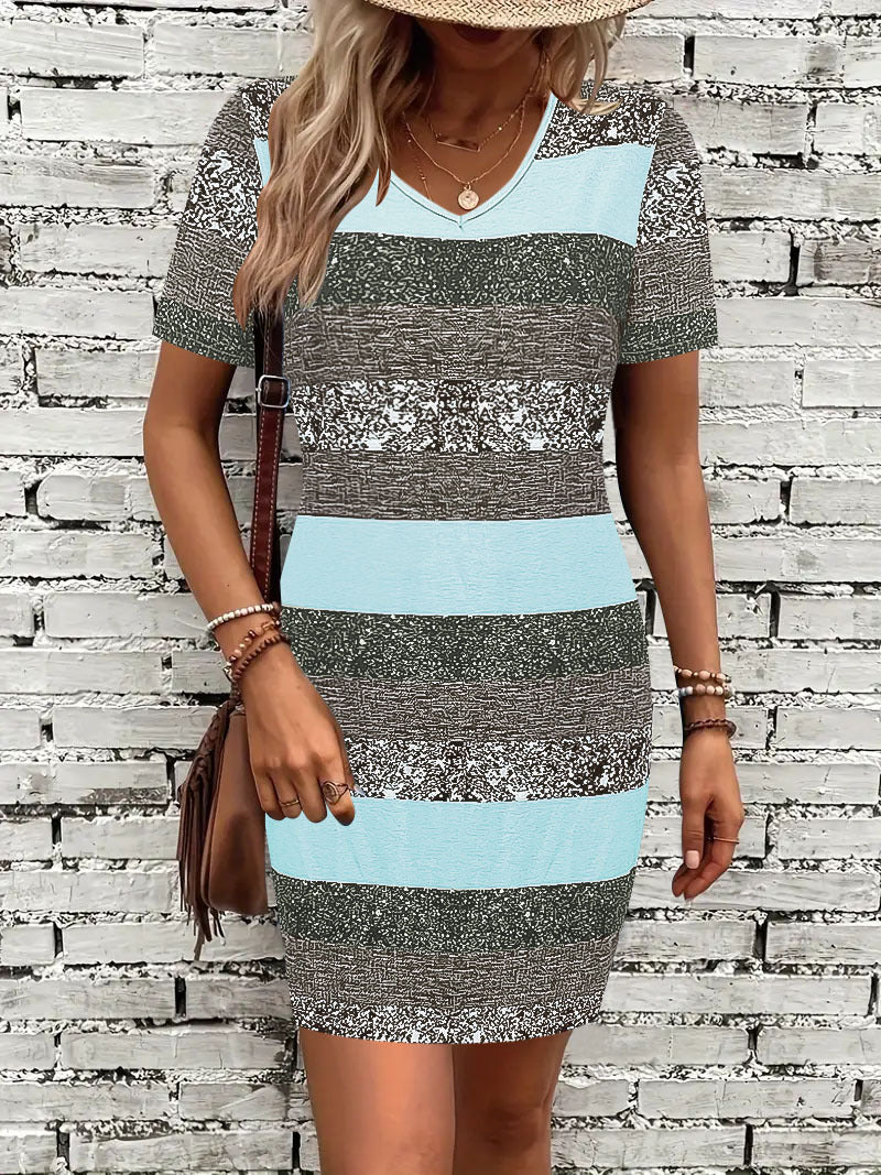 Women's Striped Print Dress