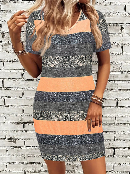 Women's Striped Print Dress